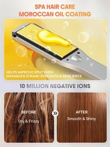 SHEGLAM HAIR 时尚别致宽滑直发器 - 美式插头 - 黃色 - 查看 7