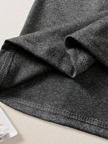 4 件套男童睡衣套装，长袖上衣，撞色袖口和条纹下装，舒适睡衣，设计简洁百搭（单独出售 2 套）男童休闲套装，返校时尚青少年男童睡衣套装