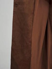 Ontre 2025 New Arrival Autumn Fashion Solid Color Double-Breasted Trench Coat - Mocha Brown - View 8