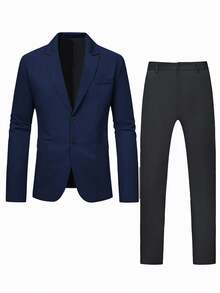 Manfinity Mode Bộ quần áo và áo khoác trơn màu thường ngày dành cho nam - Nhiều màu - Xem 3