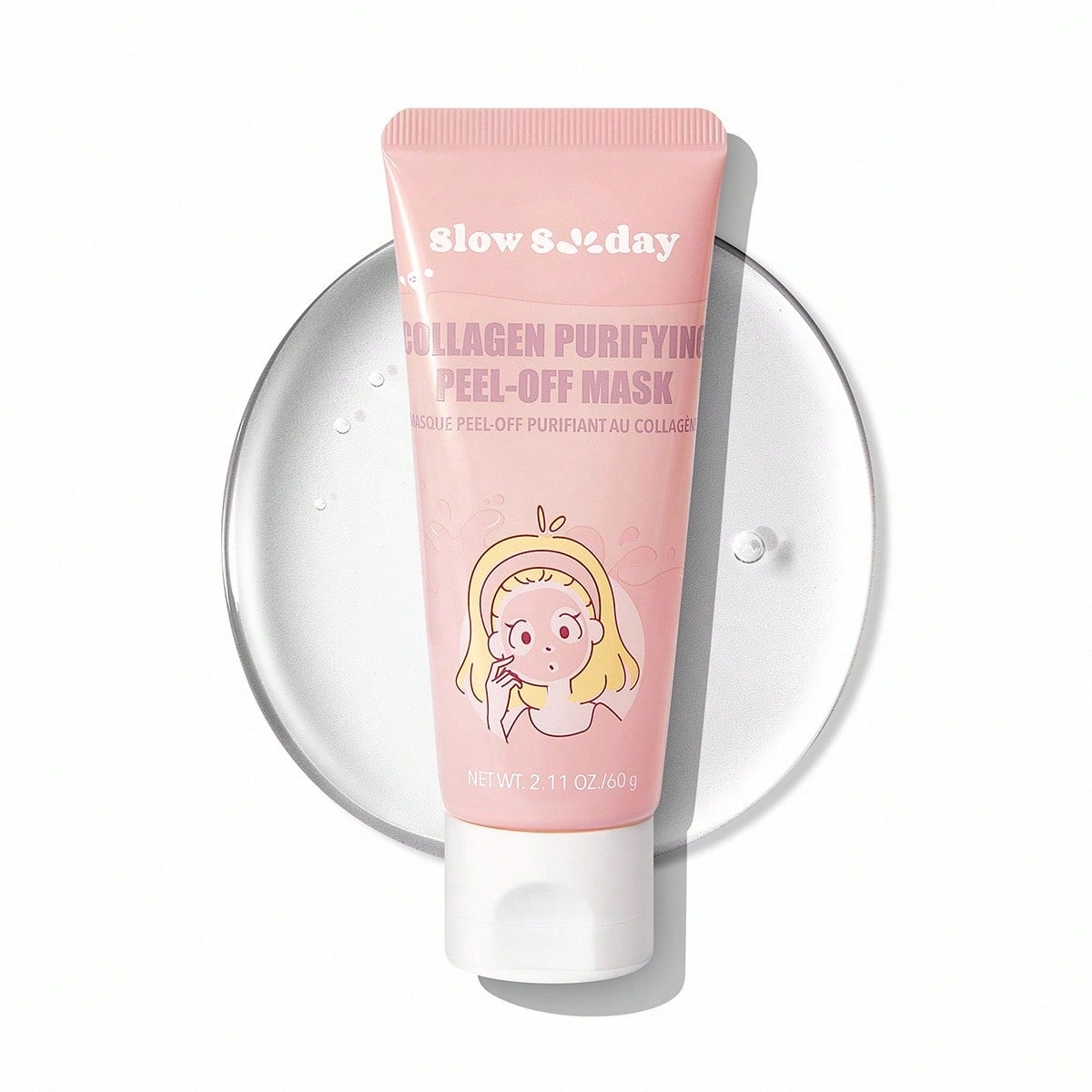 Slow Sunday Collagen Purifying Peel-Off Mask, Face Mask, Black Head Remover, Deep Cleansing, Korean Skincare, Collagen, Sodium Hyaluronate, Purifying Pores & Gently Exfoliates For Smoother, More Radiant Skin, K Beauty, Y2K, Ideal For Party, Suitable For Summer