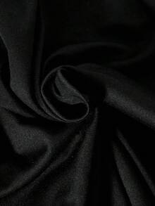 SHEIN 少女休闲T恤和裤子两件套，胸前印有白色星星图案，白色装饰抽绳，适合散步、购物、上学、演唱会穿着 - 黑色 - 查看 6