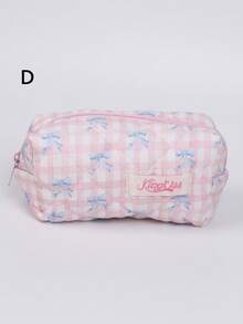 1 件别致碎花铅笔盒、文具袋、化妆包、桌面收纳袋、自然风格、返校、铅笔袋、书包 - 彩色 - 查看 17