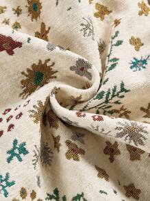 SHEIN MOD 女式提花束带背心波西米亚风夹克，前部系带，秋冬花卉图案