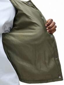 Aveloria GENKIRA Shirt Collar Casual Jacket, Fashion Pocket Padded Coat, Lightweight Outerwear Fall Winter Cloth For Women - Army Green - View 7