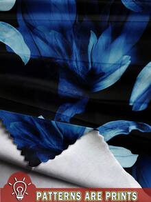 SHEIN BAE Plus Size Casual Minimalist All-Over Print Cropped Tank Top And Mini Skirt 2 Pieces Set - Multicolor - View 3