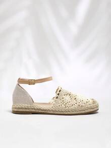 SHUZIA Alpargatas Casuais Confortáveis Femininas de Malha, Bico Redondo