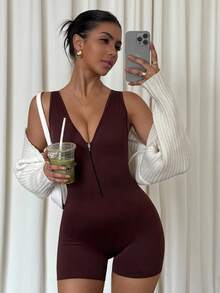 Easithlete 2件套女士无缝运动连体衣套装 - 彩色 - 查看 8