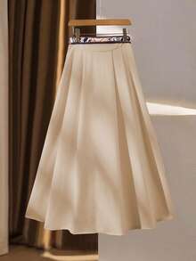 Franclia 新款窄围巾腰带，高品质百搭女裙 - 杏色 - 查看 2