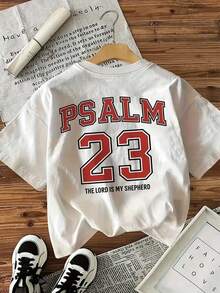 INAWLY 女式白色基督教 T 恤 - 诗篇 23 - 耶和华是我的牧者圣经经文 - 白色圆领上衣 - 白色 - 查看 3