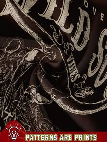 Attitoon Women's Casual Western Cattle Head Pattern Fitted Slim Tank Top, Summer Back To School