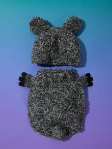 PETSIN Trang phục hóa trang Koala Halloween, trang phục dễ thương cho thú cưng - Màu xám đen - Xem 6