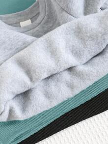 SHEIN 6pcs Baby Boy/Girl All-Match Casual Loose Fit Long Sleeve Hoodie Sweatshirt And Sweatpants Set, Suitable For Home And Outdoor, Autumn/Winter Fall - Multicolor - View 6