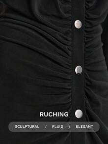Lumivelle Halloween Women Midi Dresses Fall Cloth For Women - Black - View 8
