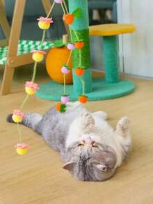 PETSIN 1 Piece Pet Long Stick Cat Teaser - Cat Toy, Self-Entertainment, Durable Bite, A Godsend For Cats To Relieve Boredom, Consume Energy Teaser, Pet Toy, Pet Supplies - Multicolor - View 4