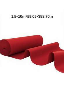 SHEIN Thảm cưới, thảm đỏ mật độ cao và thảm trắng dày dùng một lần, chất lượng tốt, phù hợp cho nhiều dịp lễ kỷ niệm. - Đỏ - Xem 20