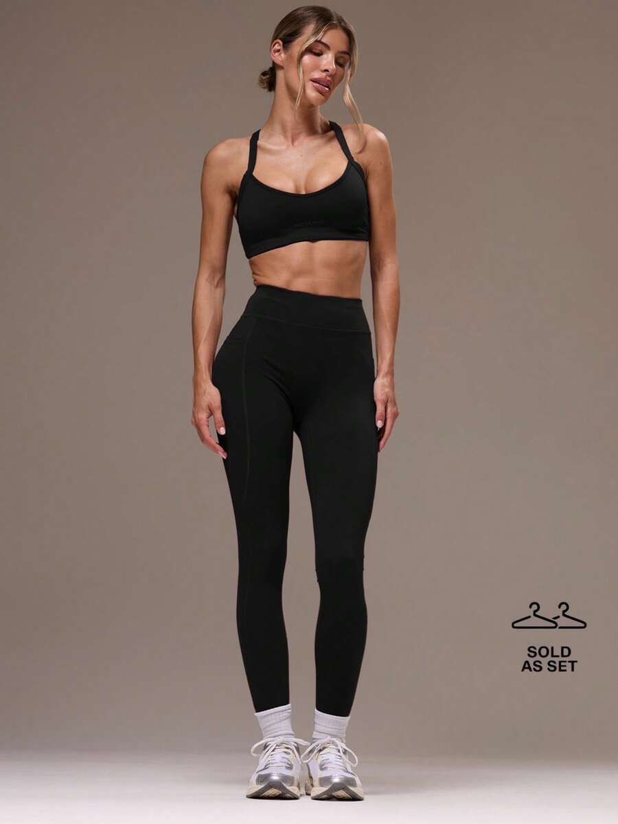 Musera Sport 女士健身运动套装秋冬 - 黑色 - 查看 1