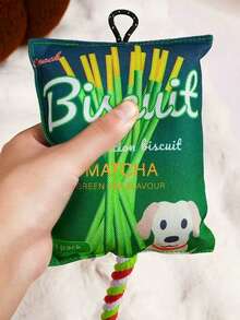 PETSIN 1个宠物薯片发声磨牙玩具 - 宠物棉绳洁牙玩具，自玩解闷玩具，狗猫玩具，宠物用品