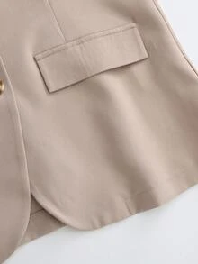 Franclia 女士通勤百搭西装外套和吊带裙 春秋卡其色女式工作服 女式工作服 办公室连衣裙 2 件套女士办公室服装 商务休闲女士优雅教师服装 适合工作休闲办公室春秋装 女士秋季服装 女士秋季服装