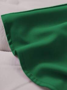 Franclia Ruffle Trim Sleeveless Casual Loose Shirt, Elegant Women Blouse, Red Top, Summer Wear - Green - View 3