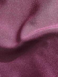 Costavie 2 件套夏季假期闪亮纯色粗肩带金色扇贝装饰三角杯文胸和高叉比基尼泳裤性感泳衣套装 - 中紫紅色 - 查看 5