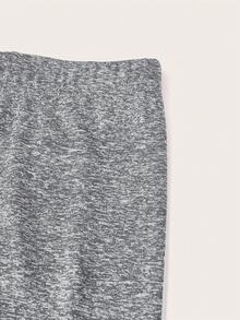 Slaydiva Quần legging bó dệt kim màu đen, xám, xanh lam cho nữ, kiểu dáng dài, mùa hè - Nhiều màu - Xem 8