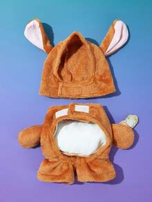 PETSIN 万圣节宠物兔子服装，立式设计，可爱猫狗衣服 - 橘色 - 查看 7