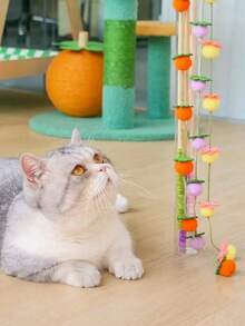 PETSIN 1 Piece Pet Long Stick Cat Teaser - Cat Toy, Self-Entertainment, Durable Bite, A Godsend For Cats To Relieve Boredom, Consume Energy Teaser, Pet Toy, Pet Supplies - Multicolor - View 7