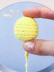 PETSIN 1 宠物棉绳猫玩具，马卡龙棉绳尾巴球猫玩具；猫咪自娱自乐，解闷磨牙玩具；猫咪玩具，宠物用品宠物玩具 - 彩色 - 查看 5