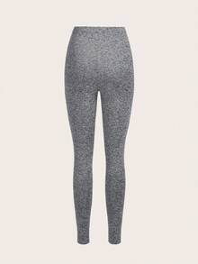 Slaydiva Quần legging bó dệt kim màu đen, xám, xanh lam cho nữ, kiểu dáng dài, mùa hè - Nhiều màu - Xem 7