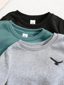 SHEIN 6pcs Baby Boy/Girl All-Match Casual Loose Fit Long Sleeve Hoodie Sweatshirt And Sweatpants Set, Suitable For Home And Outdoor, Autumn/Winter Fall - Multicolor - View 5
