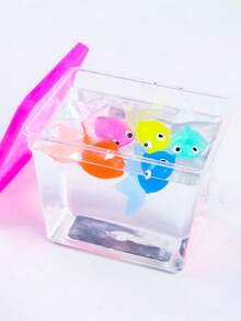 PETSIN 1 Set Of Colorful Simulated Soft Silicone Goldfish Teasing Cat Toys, Cats Catch Floating Little Goldfish, Can Float Semi-Transparent Cat Fishing Toys, Pet Toys Pet Supplies