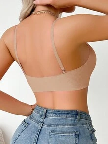 1 قطعة حمالة صدر نسائية لاسلكية بدون ظهر، داعمة ومريحة من الجيلي الناعم