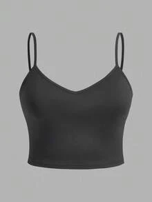 SHEIN EZwear 3 件套女士加大码简约纯色吊带背心，适合夏季 - 彩色 - 查看 4