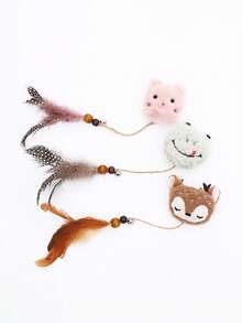 PETSIN 1 Piece Of Hemp Rope Cat Toy, Including Catnip Toys, Dolls, Pet You Hemp Rope Toothbrush, Self-Entertainment And Relief Of Boredom Cat Toys, Cat Supplies, Pet Supplies - Multicolor - View 8