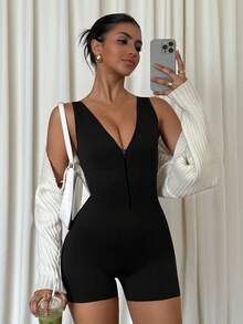 Easithlete 2件套女士无缝运动连体衣套装 - 彩色 - 查看 3