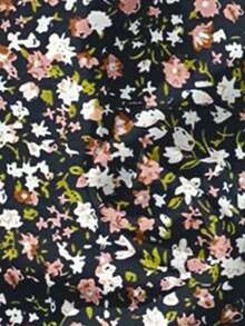 SHEIN LUNE Chemise décontractée rétro à col en V et manches courtes pour femmes, style minimaliste convenant à l'été - Multicolore - Voir 3