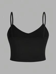 SHEIN EZwear 3件套休闲纯色吊带背心，女士款，适合夏季穿着 - 彩色 - 查看 4