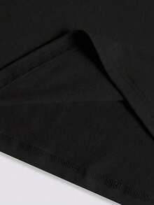 EMERY ROSE Large-Sized Ladies' Round-Neck Long-Sleeved T-Shirt, Printed With The Halloween Bow Ghost Creative Pattern Fall Cloth For Women - Black - View 3