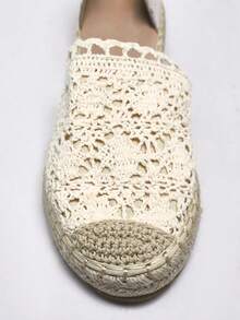 SHUZIA Alpargatas Casuais Confortáveis Femininas de Malha, Bico Redondo