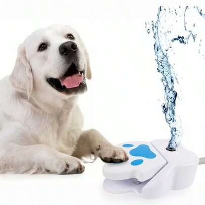 PETSIN 1. Máy cấp nước tự động bằng chân cho thú cưng - Máy cấp nước tự động bằng chân cho chó, đài phun nước uống, đồ dùng cho thú cưng