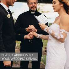 2 PIEZAS Libros de votos de boda Él y Ella con letras doradas, cubierta de piel sintética, recuerdo de lujo, elemento esencial para la ceremonia romántica, regalo para parejas, aniversario - terracotta & beige - Ver 4