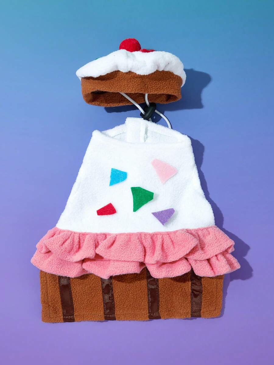 PETSIN Pet Halloween Costume - Cake Shaped Special Outfit - White - View 1