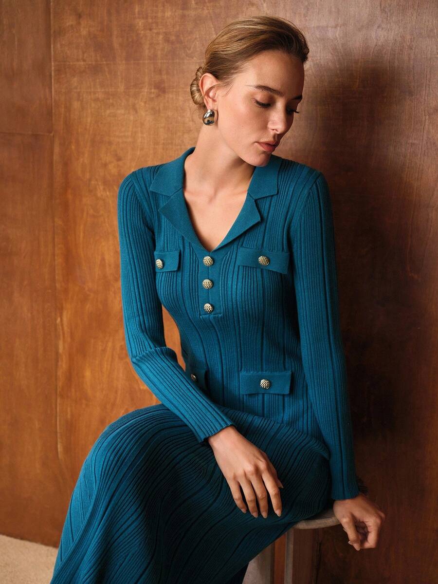 MOTF PREMIUM 修身鱼尾下摆毛衣裙