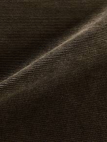 SHEIN LUNE 大码女式纯色侧开衩休闲裙裤 - 咖啡棕 - 查看 4