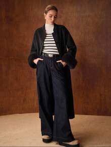 MOTF PREMIUM STRIPED PULLOVER KNIT SWEATER - Black and White - View 7