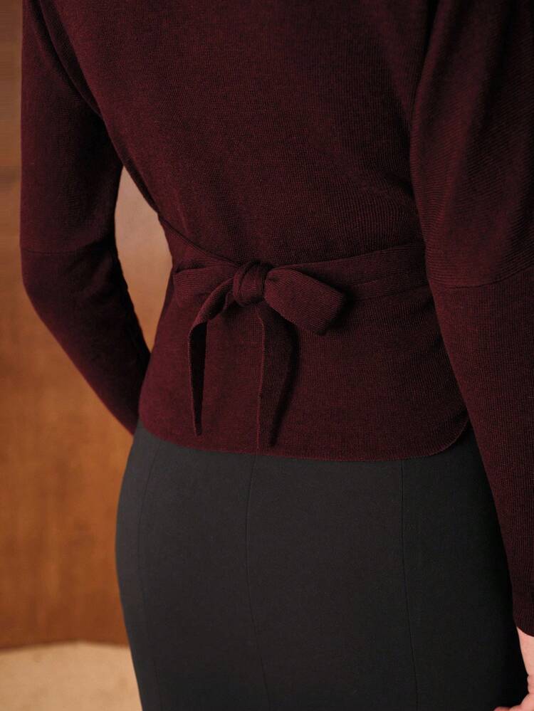 GILET CÔTELÉ ENVELOPPANT