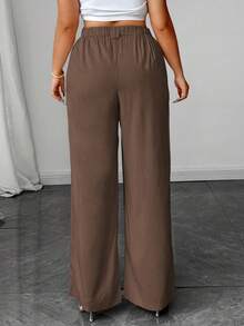 Elenzga 大码女装新款通勤商务休闲优雅阔腿长裤