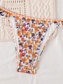 Swim Mod Bộ đồ bơi bikini tam giác in họa tiết đơn giản dành cho nữ và túi đi biển - Nhiều màu - Xem 4