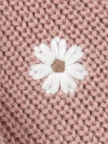 1pc Infant/Toddler Girl Floral Embroidered Crew Neck Long Sleeve Sweater, Fashionable & Cute Casual Style Baby Girl Sweater Floral Baby Sweater Baby Sweater Baby Knit Sweater Baby Girl Knitwear Baby Girl Knit Sweater Baby Knitwear Infant Girl Sweater Baby Girl Jumper Baby Girl Flower Sweater Baby Girl Fall Sweater Baby Girls Winter Clothes Baby Girls Fall Clothes Baby Girl Fall Outfits Baby Set Autumn Winter Season Wildflower Baby Clothes Baby Clothes Girl Fall Sweater - Pink - View 4